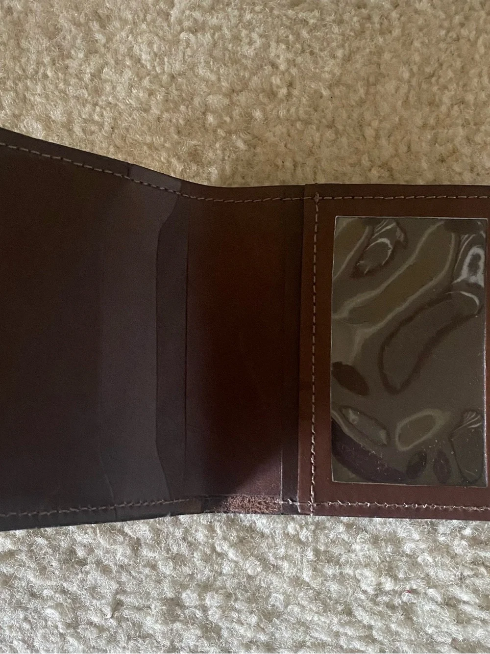 Brown Leather Men's Bifold Wallet NWOT